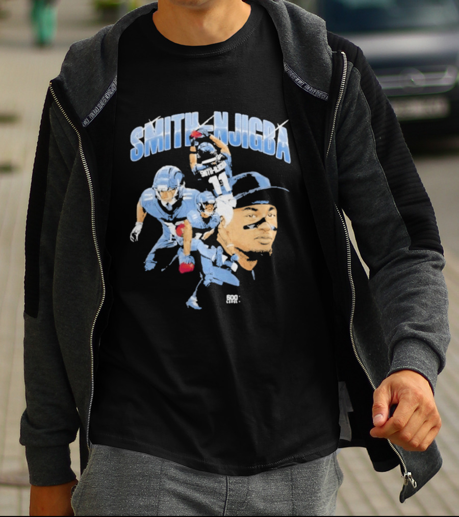 Smith Njigba Football Action Seahawks NFL Player T-Shirt