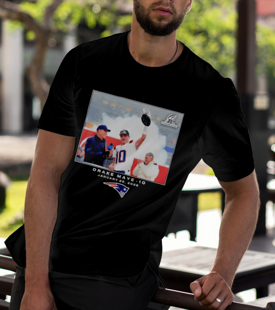 Drake Maye New England Patriots Super Bowl Champions Week 21 Big & Tall T-Shirt