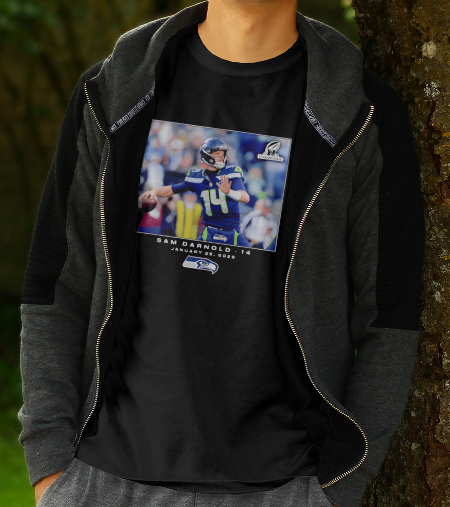 Sam Darnold 14 Seattle Seahawks January 26 2020 NFL Champions T-Shirt