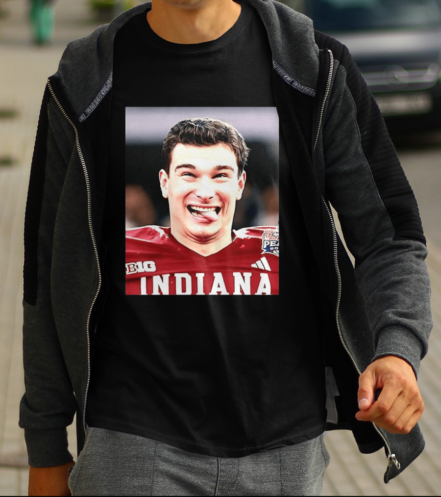 Indiana Hoosiers Fernando Mendoza NCAA Football Celebration Big Ten Championship Peachtree Bowl T-Shirt