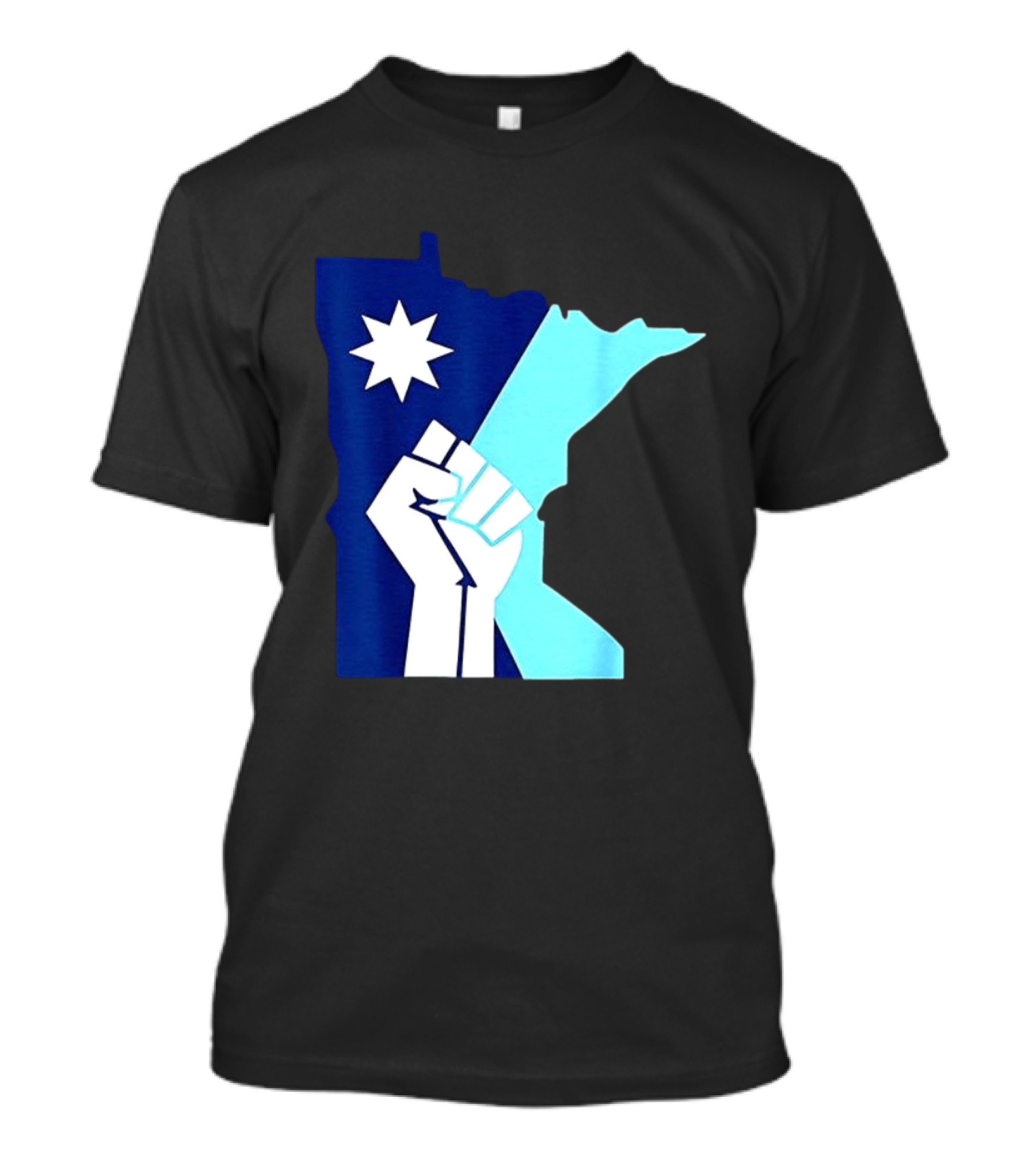 Protest Fists Resist Minnesota Map Star T-Shirt
