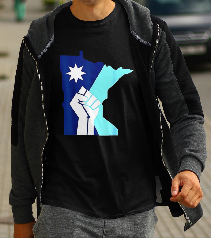 Protest Fists Resist Minnesota Map Star T-Shirt