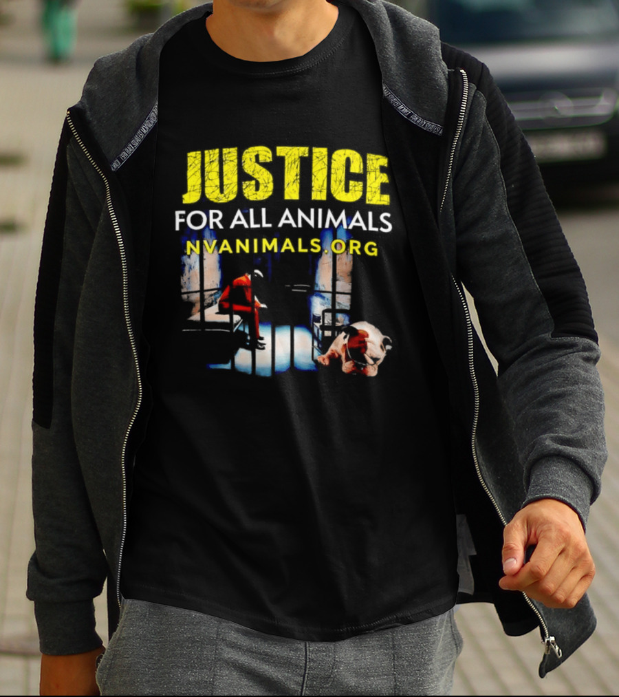 Justice For All Animals NVAnimals.org Compassion Awareness T-Shirt