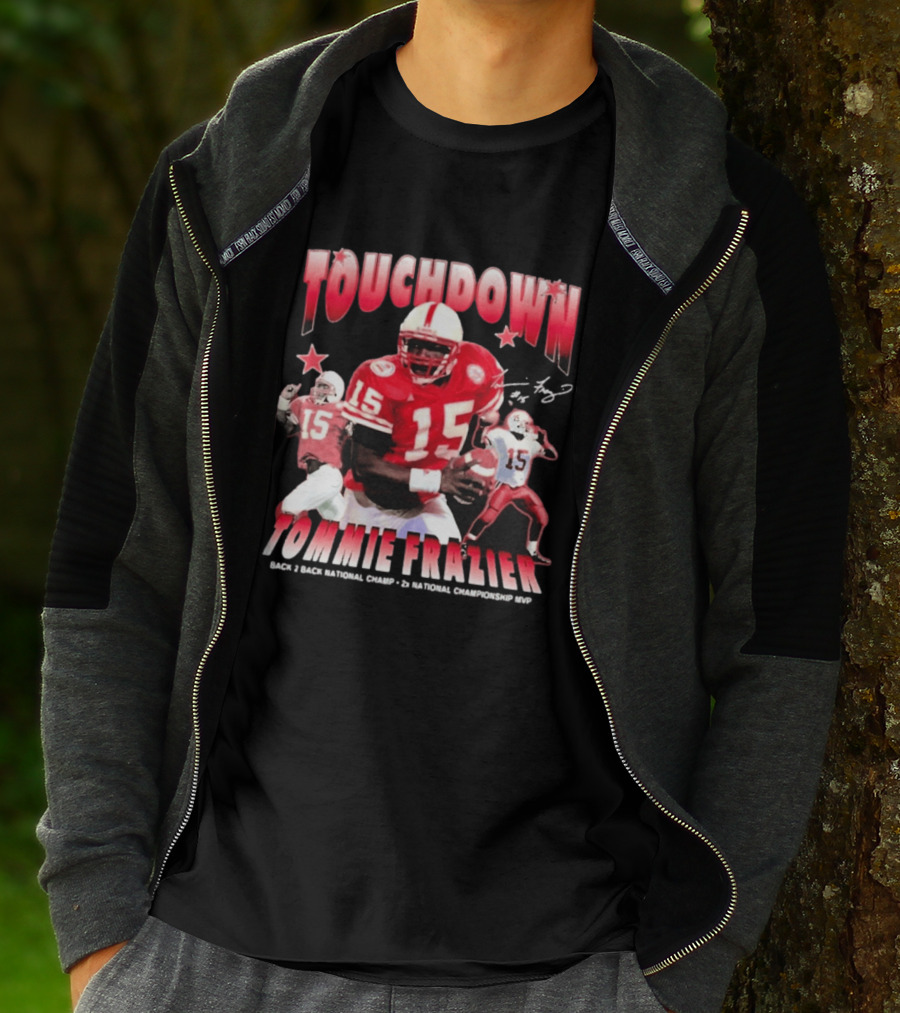 Touchdown Tommie Frazier 1995 Ncaa Championship Nebraska Football T-Shirt