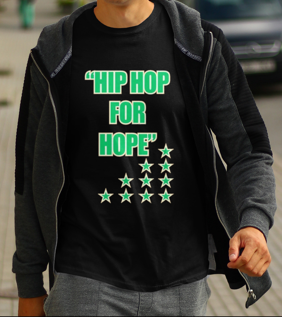 Hip Hop For Hope Green Stars Collection T-Shirt