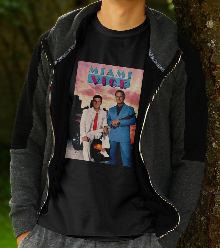 Miami Vice Indiana Hoosiers Football Fernando Mendoza Curt Cignetti T-Shirt