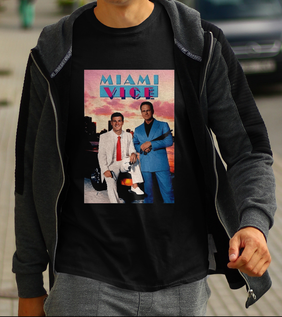 Miami Vice Indiana Hoosiers Football Fernando Mendoza Curt Cignetti T-Shirt