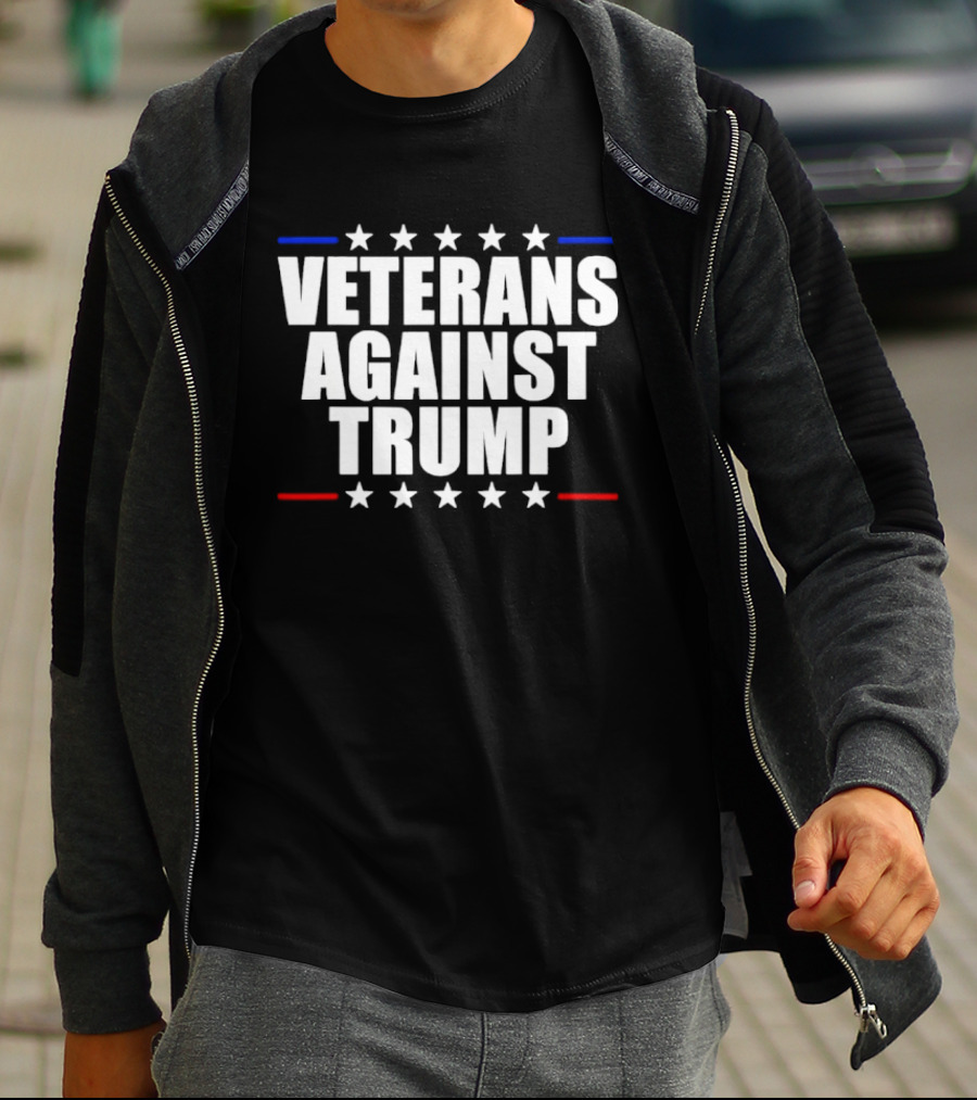 Veterans Against Trump Stars Stripes T-Shirt