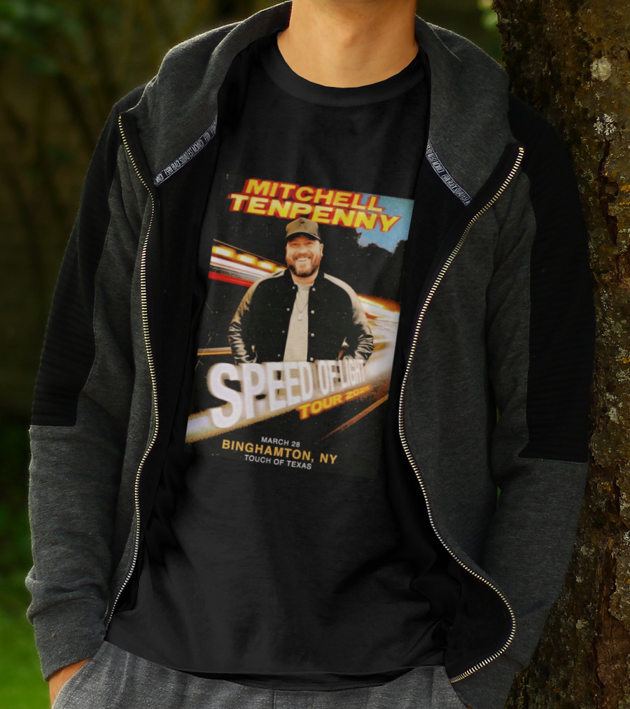 Mitchell Tenpenny Speed Of Light Tour 2026 Binghamton NY March 28 Touch Of Texas T-Shirt