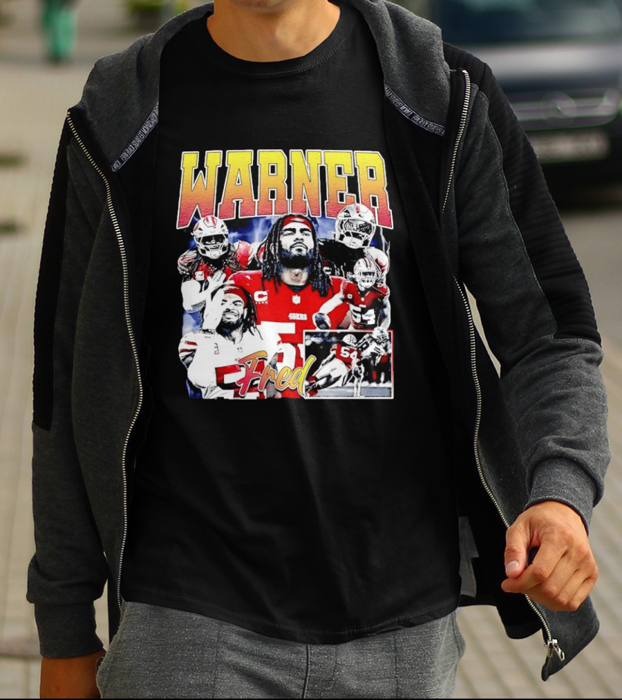 Fred Warner San Francisco Football Collage T-Shirt