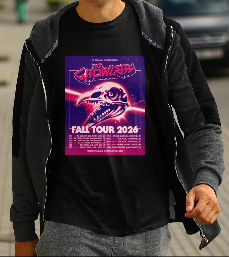 The Growlers Records Presents Fall Tour 2026 Dates Santa Cruz San Francisco Seattle T-Shirt