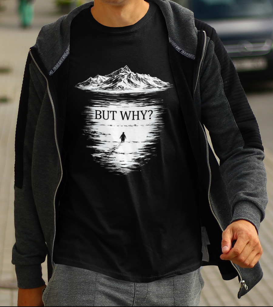 Penguins Headed Towards Mountains But Why Meme T-Shirt