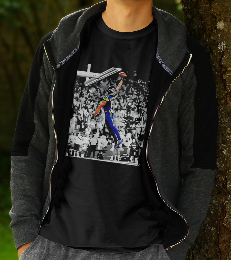 Jaxon Smith Njigba Seattle Seahawks Jumping Football Catch Legend T-Shirt