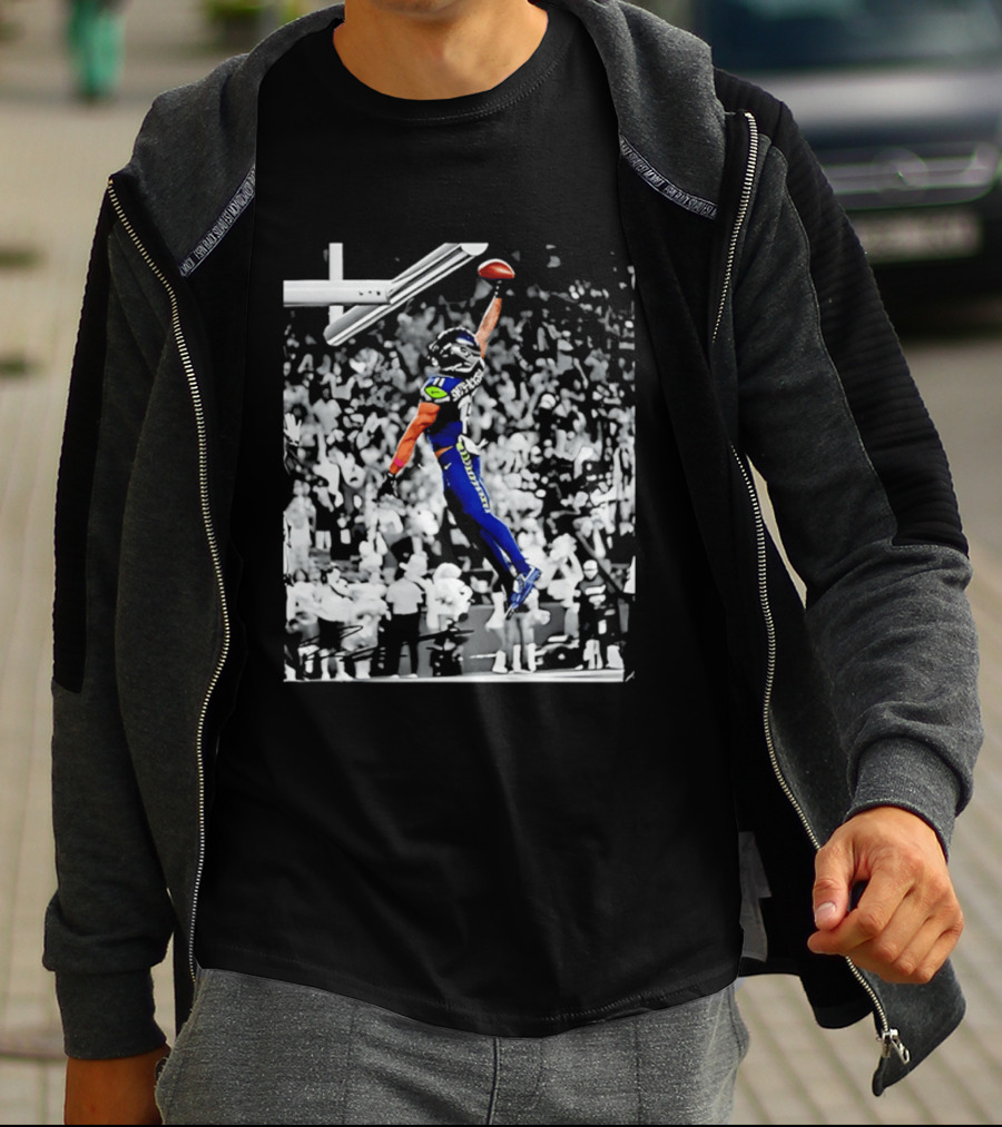Jaxon Smith Njigba Seattle Seahawks Jumping Football Catch Legend T-Shirt