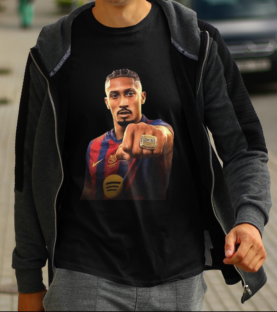 Raphinha 433 Awards Player Of The Year 2025 Ring Barcelona T-Shirt