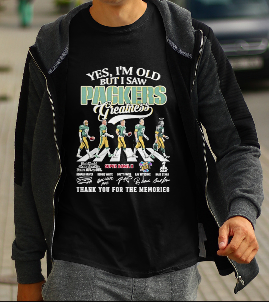 Yes Im Old I Saw Packers Greatness Super Bowl II Thank You For The Memories T-Shirt