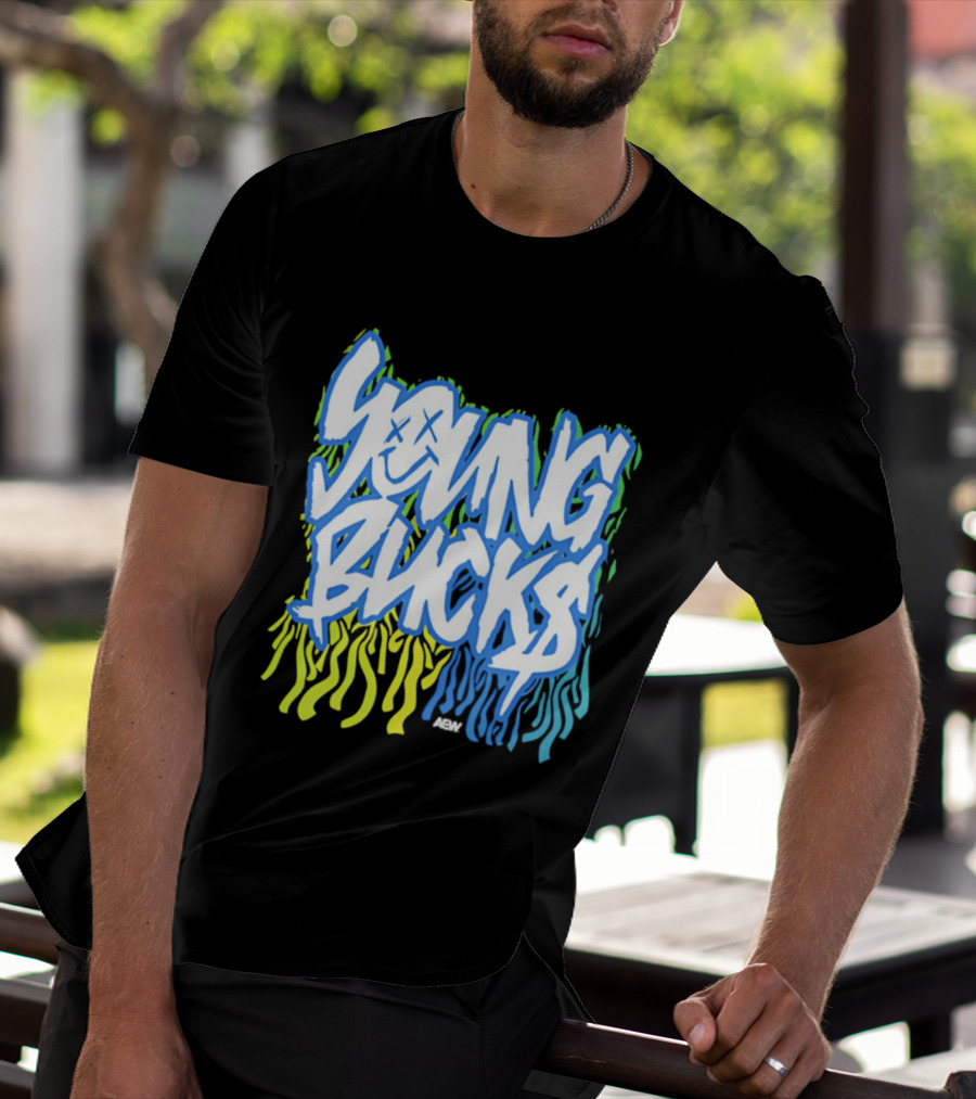 Young Bucks The Party's Back Neon Graffiti T-Shirt