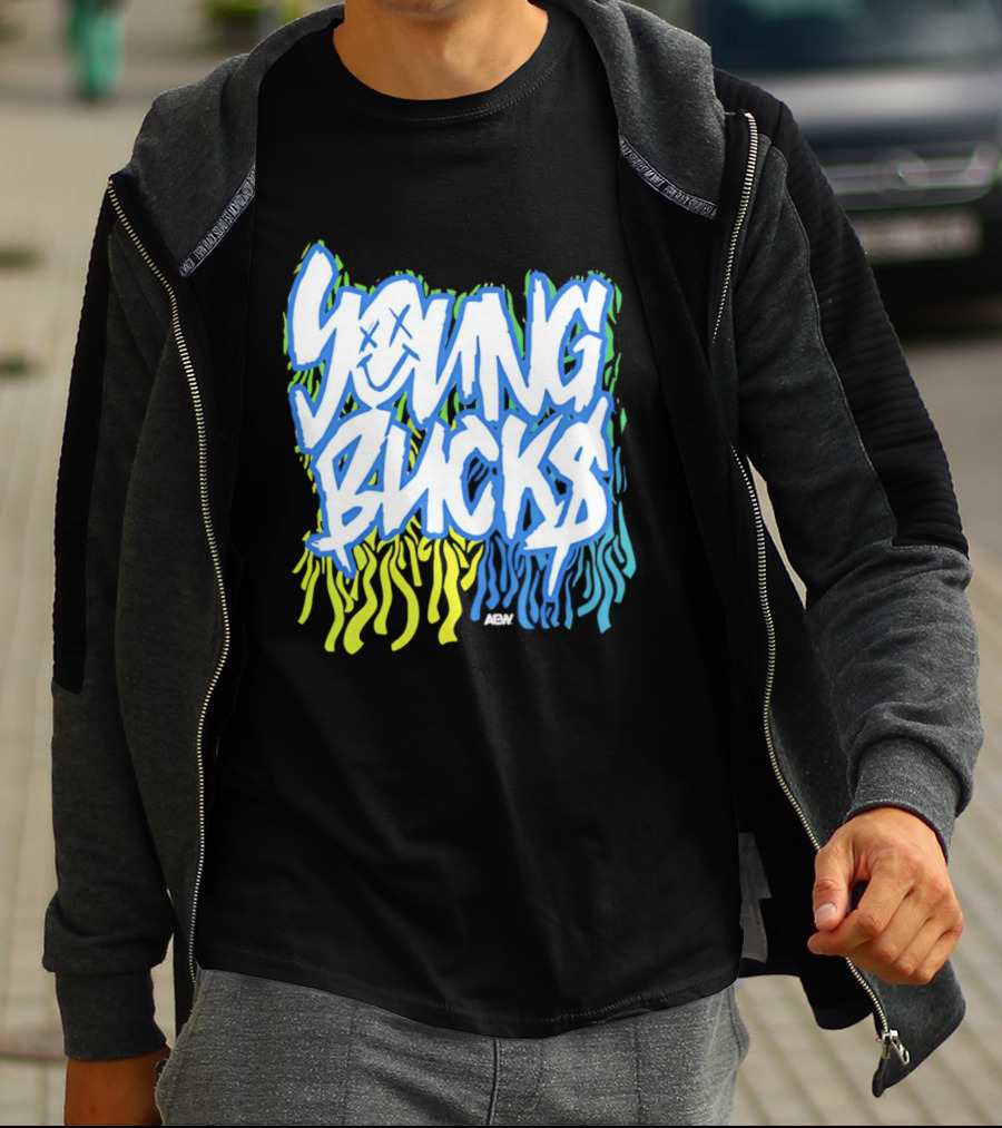 Young Bucks The Party's Back Neon Graffiti T-Shirt