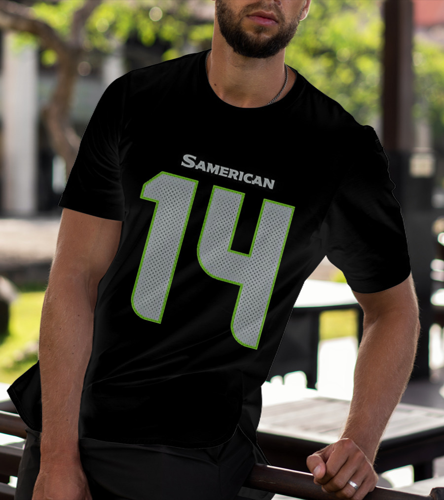 Seattle Seahawks Samerican 14 Jersey T-Shirt