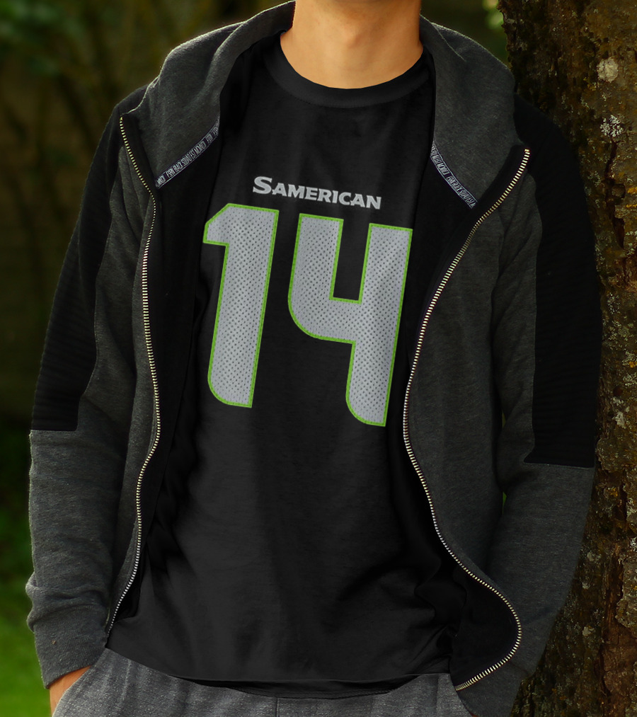 Seattle Seahawks Samerican 14 Jersey T-Shirt