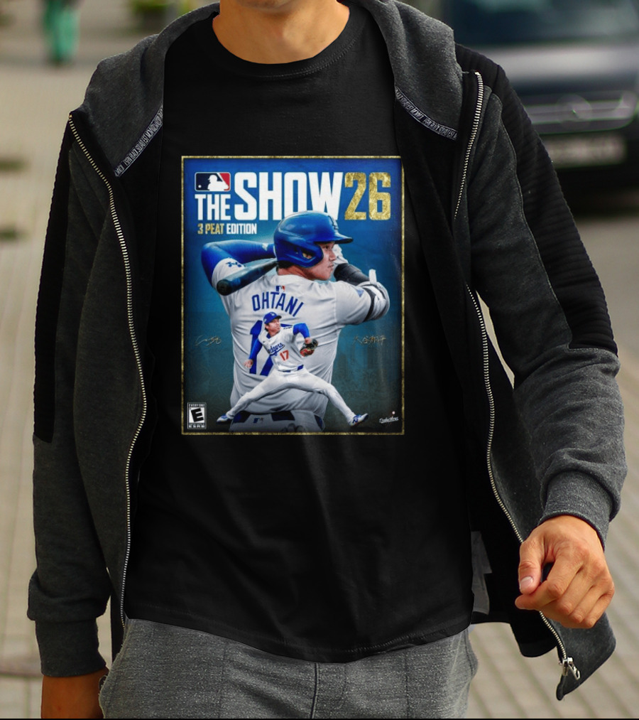Shohei Ohtani Los Angeles Dodgers MLB The Show 26 3 Peat Edition Baseball 2026 Game T-Shirt