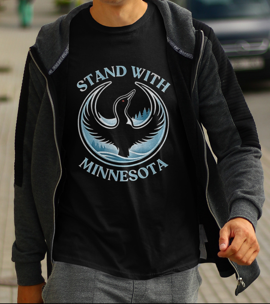 Stand With Minnesota Loon Rebel Alliance State Bird T-Shirt