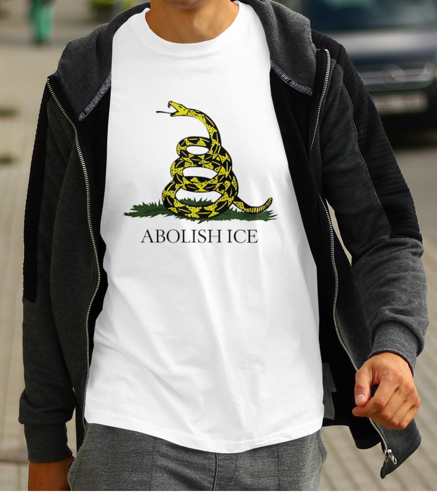 Abolish ICE Gadsden Flag Snake T-Shirt