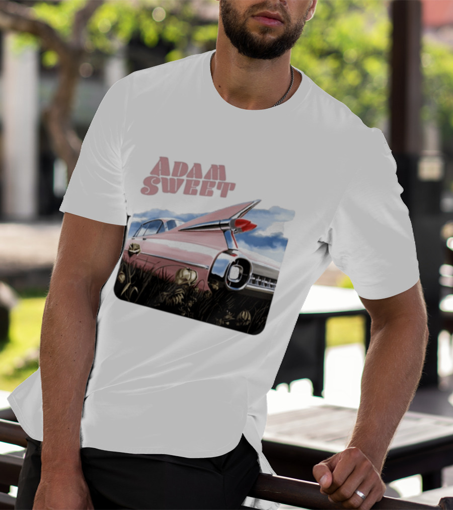 Adam Sweet Pink Cadillac Flowers Nostalgia T-Shirt
