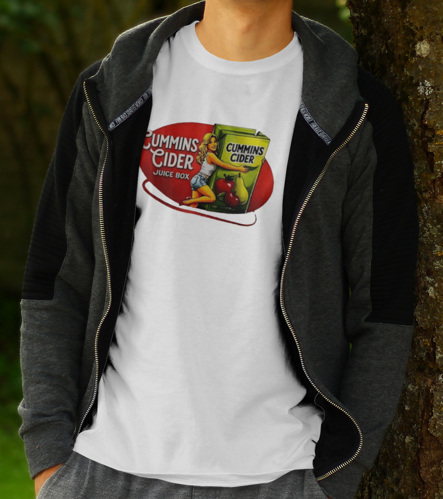 Cummins Cider Juice Box Vintage Style 100% Pear And Apple Drink T-Shirt