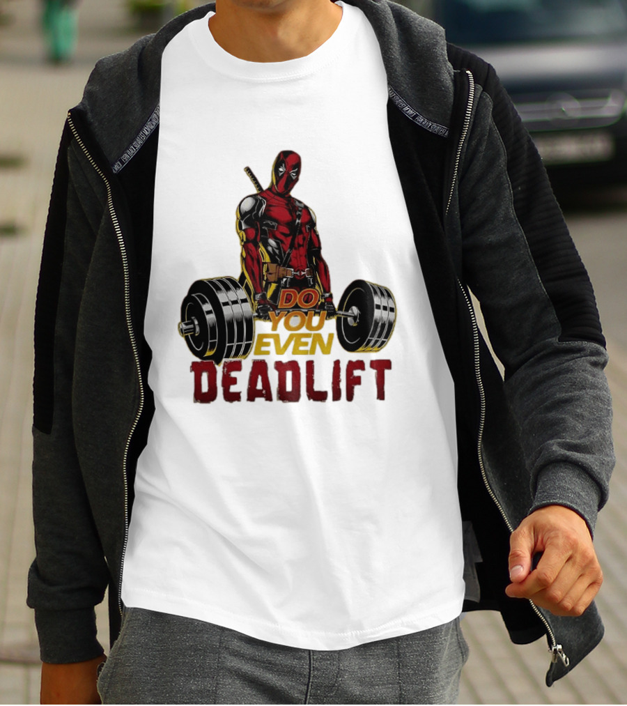 Deadpool Do You Even Deadlift Fitness Motivation Comic Character Workout T-Shirt