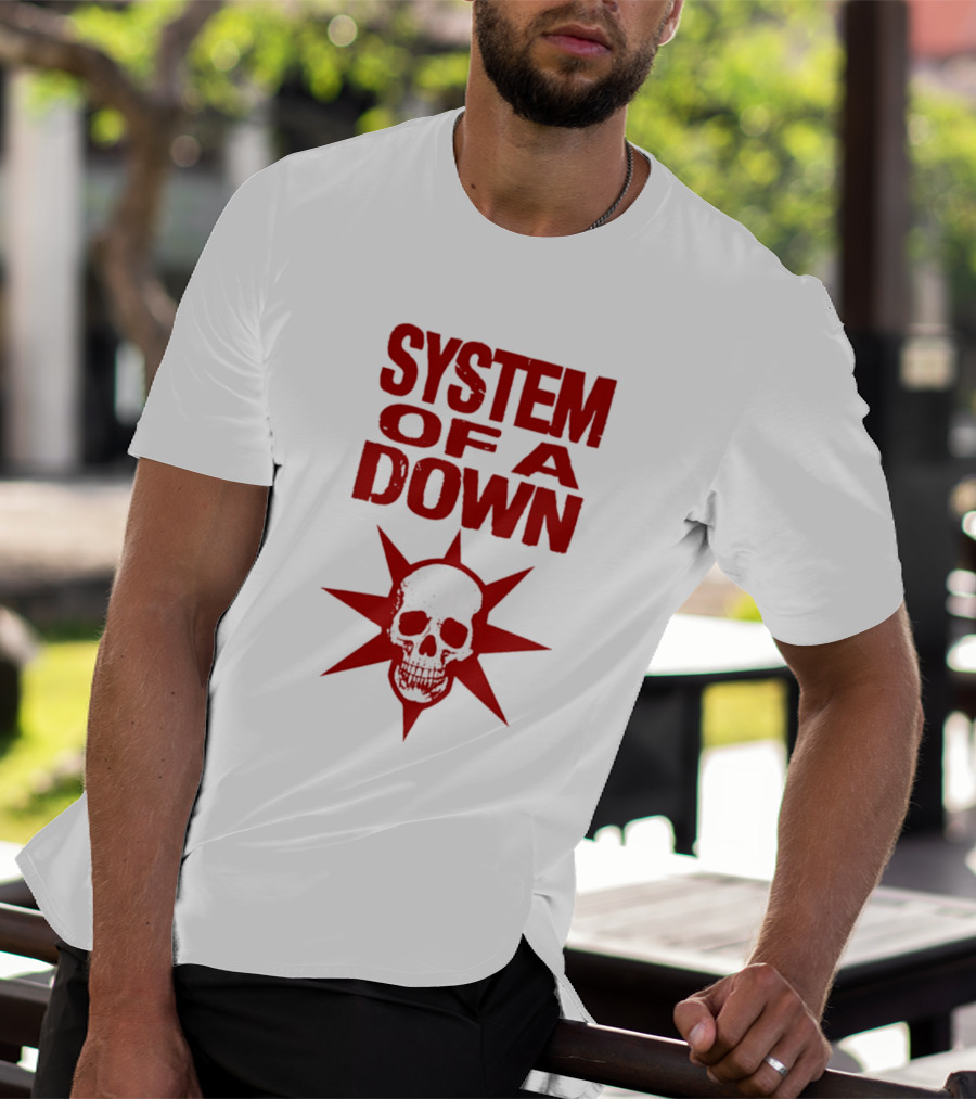 System Of A Down Skull Star Burst T-Shirt