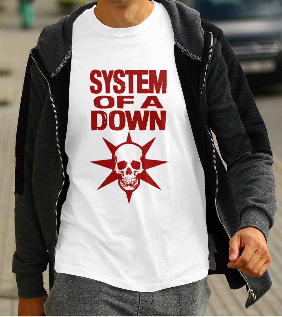System Of A Down Skull Star Burst T-Shirt