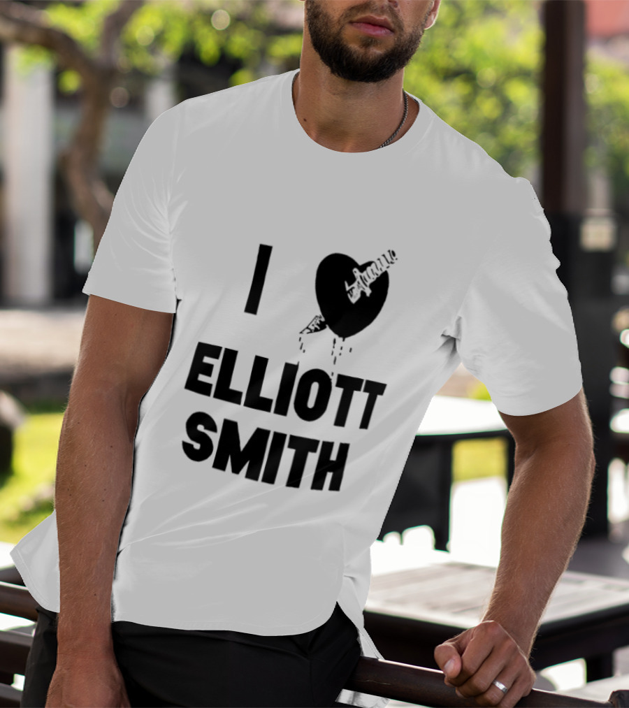 I Heart Elliott Smith Guitar Heart T-Shirt