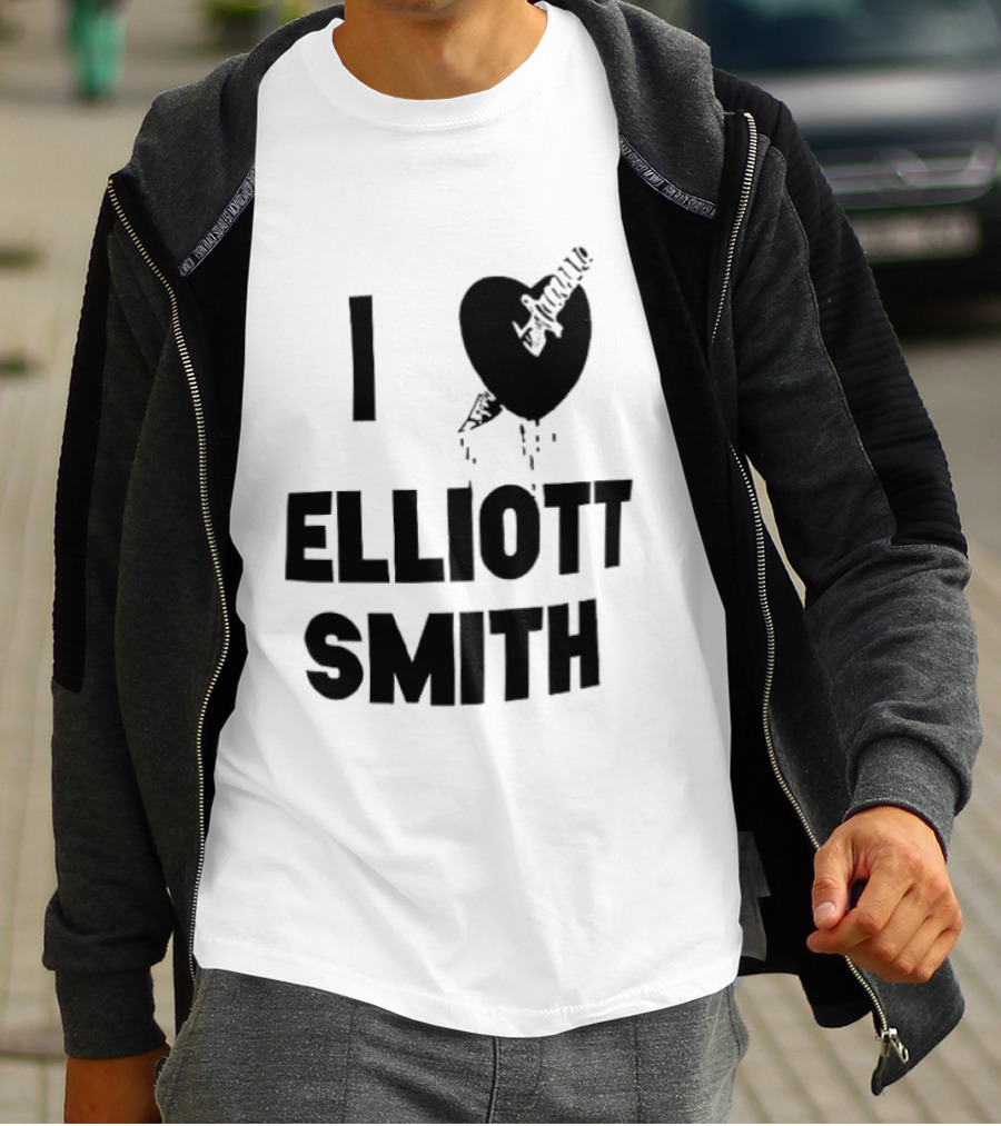 I Heart Elliott Smith Guitar Heart T-Shirt