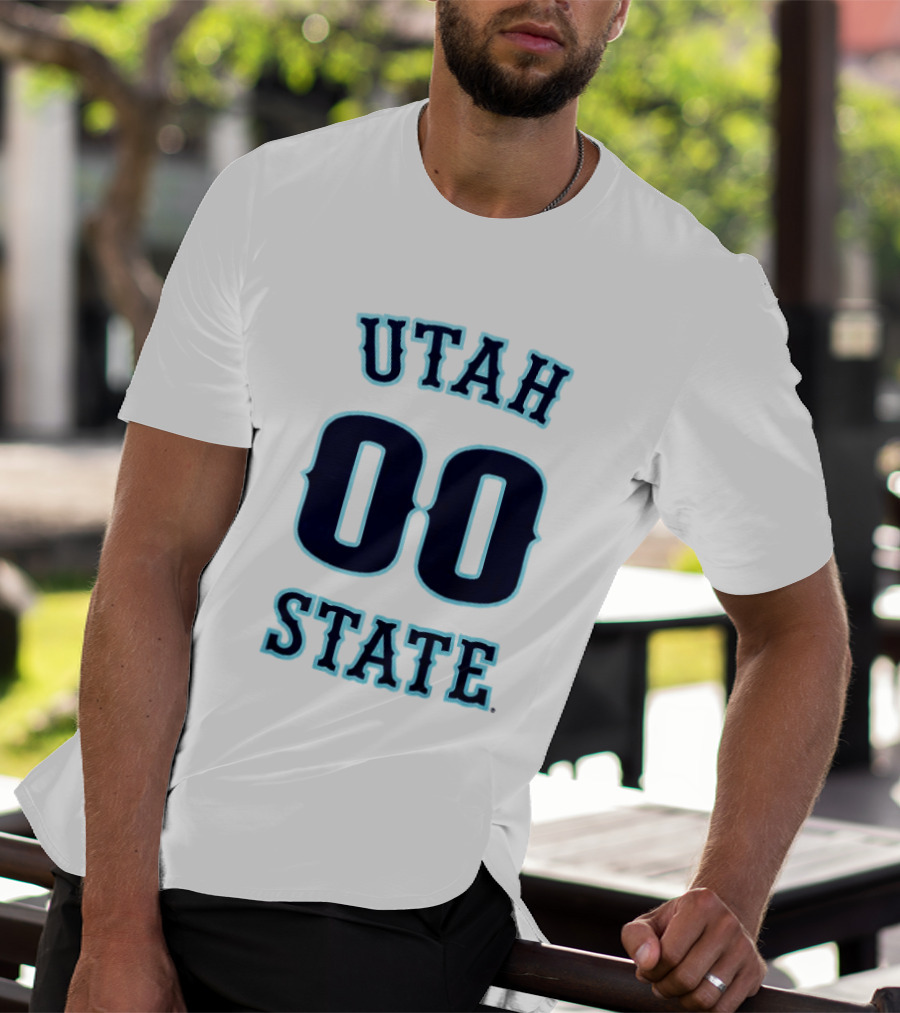 Utah State 00 Number Basketball T-Shirt