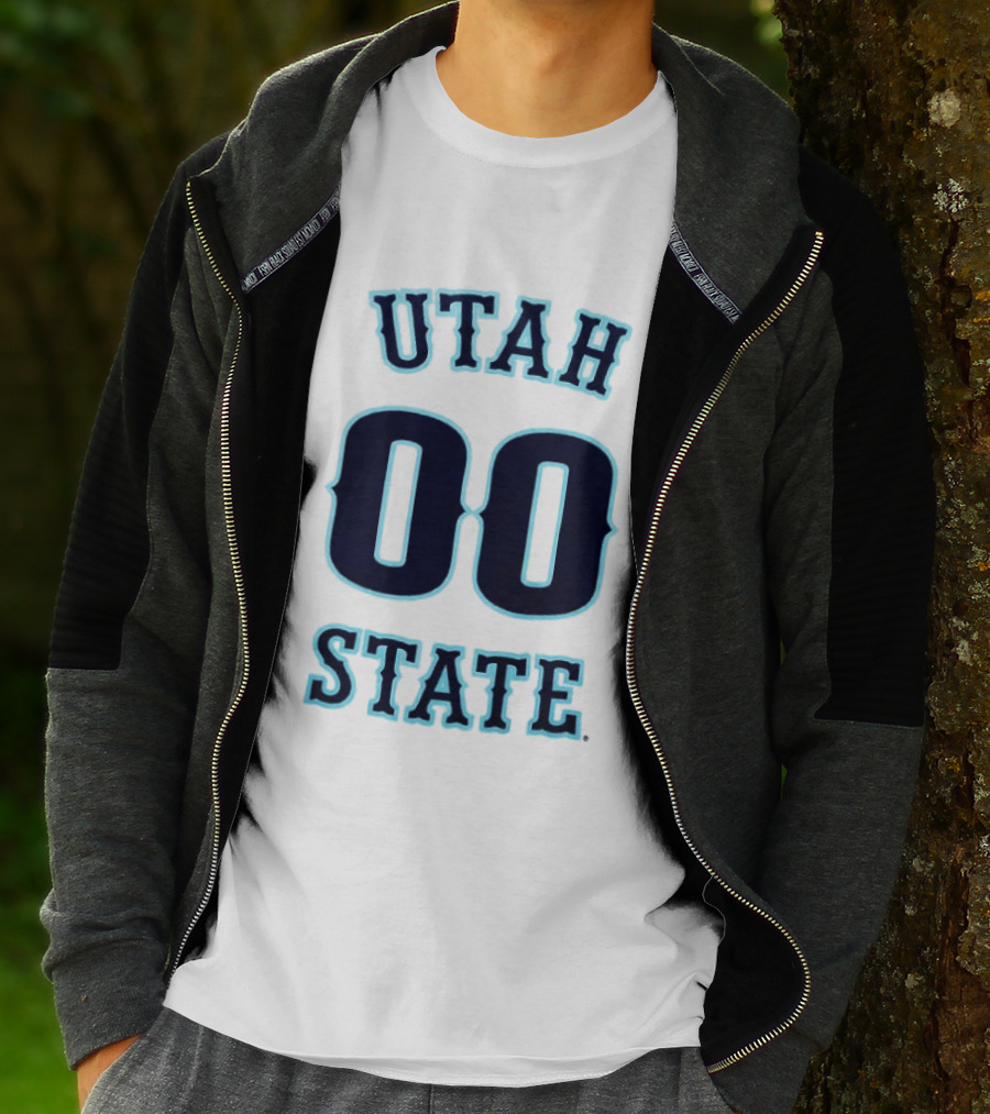 Utah State 00 Number Basketball T-Shirt