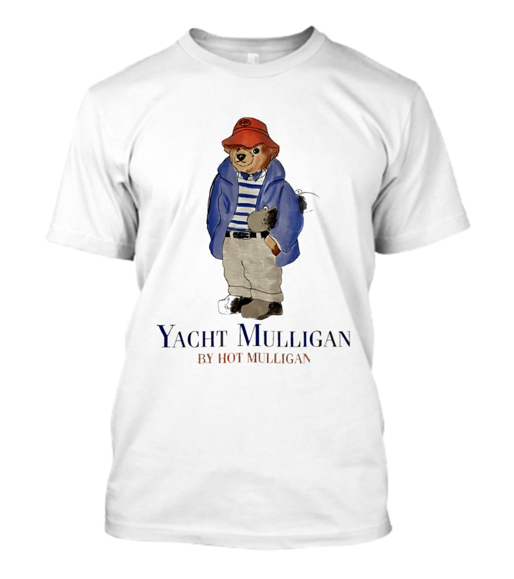 Yacht Mulligan Polo Bear By Hot Mulligan Striped Sailor Outfit T-Shirt