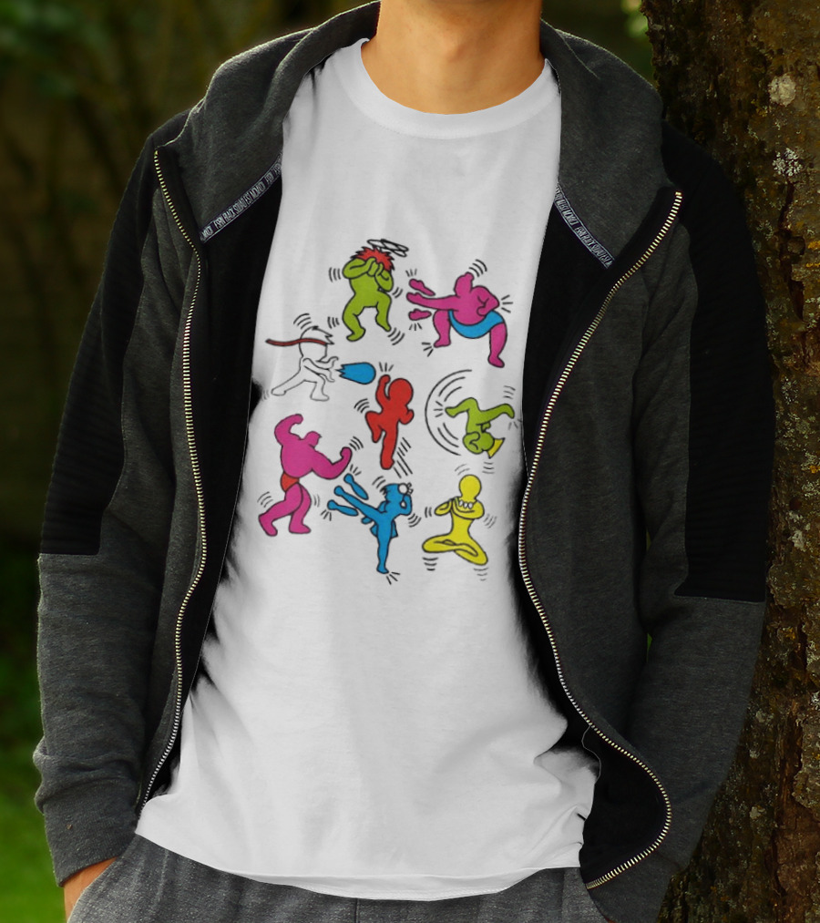 Original 8 Pop Fighter SF 2 Video Game Characters T-Shirt
