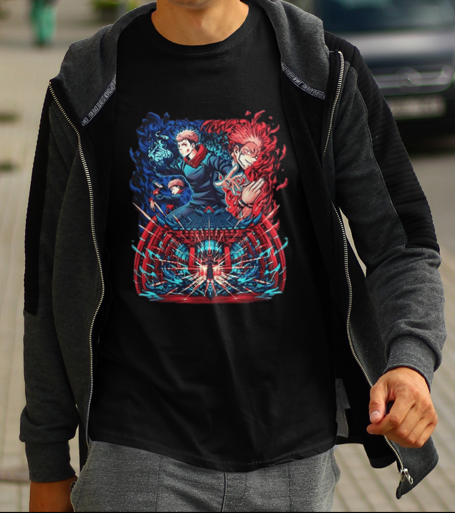 Itadori Yuji Jujutsu Kaisen Sukuna's Territory Expansion Void Possession Anime Mashup T-Shirt