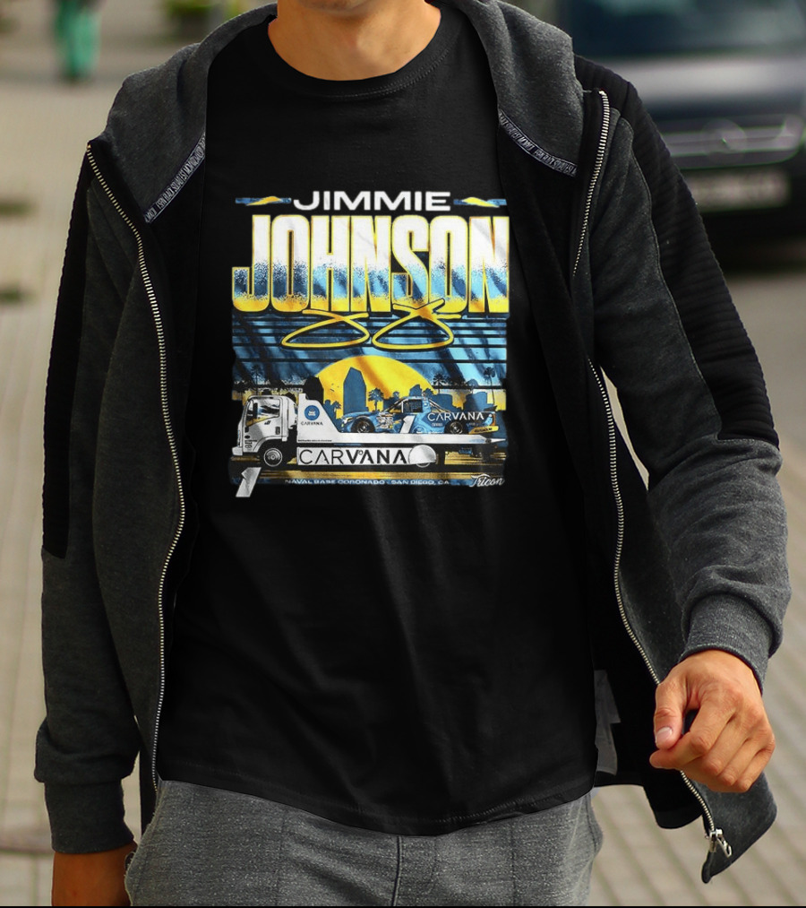 Jimmie Johnson Carvana San Diego Navy Base Coronado 48 Racing Truck T-Shirt