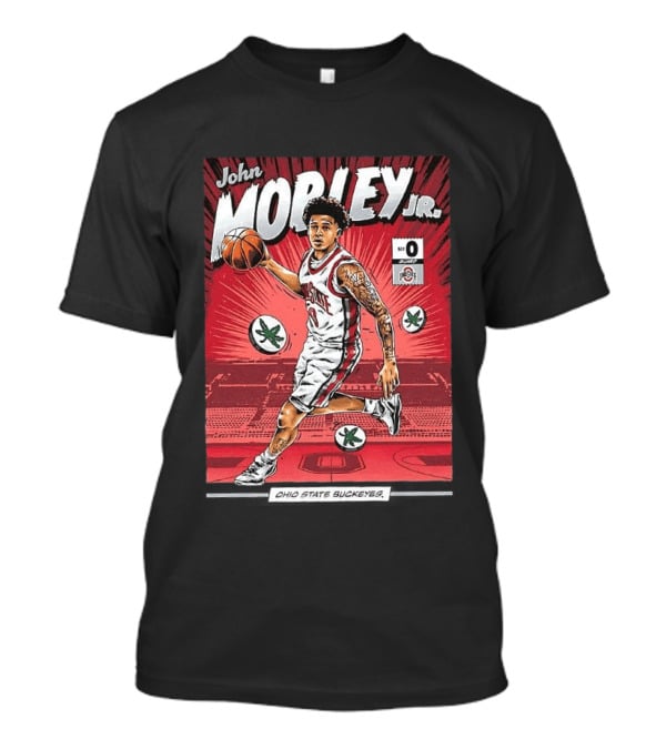 John Mobley Jr Ohio State Buckeyes NCAA Basketball Number 0 Comic T-Shirt