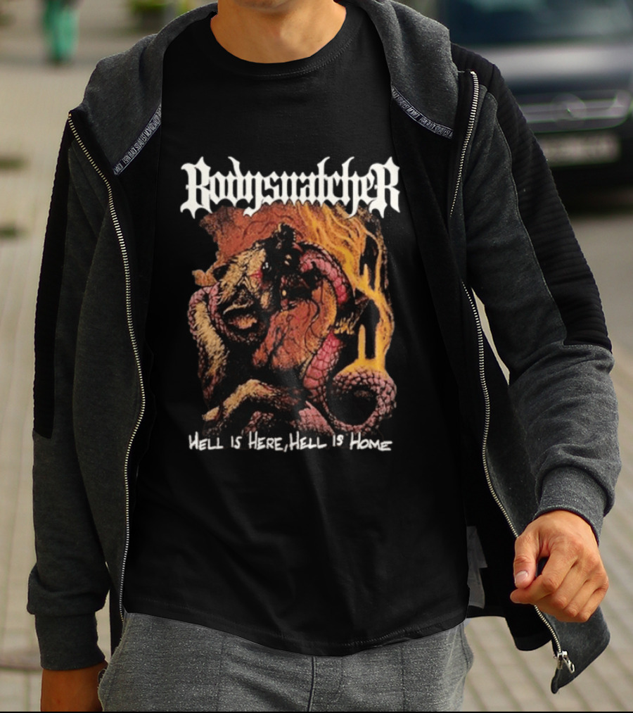 Bodysnatcher Hell Is Here Hell Is Home Demon Serpent T-Shirt