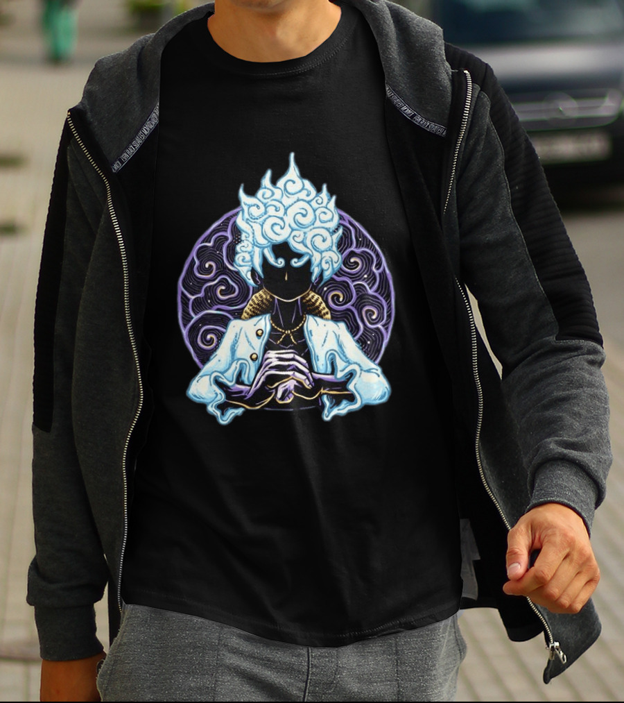 Luffy 5 One Piece Anime Gear Fifth White Hair Transformation T-Shirt