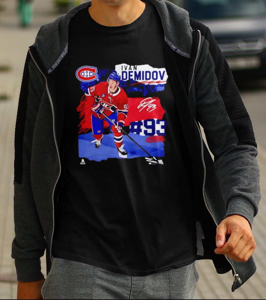 Montreal Canadiens Ivan Demidov #93 Fresh Ice Hockey Player T-Shirt