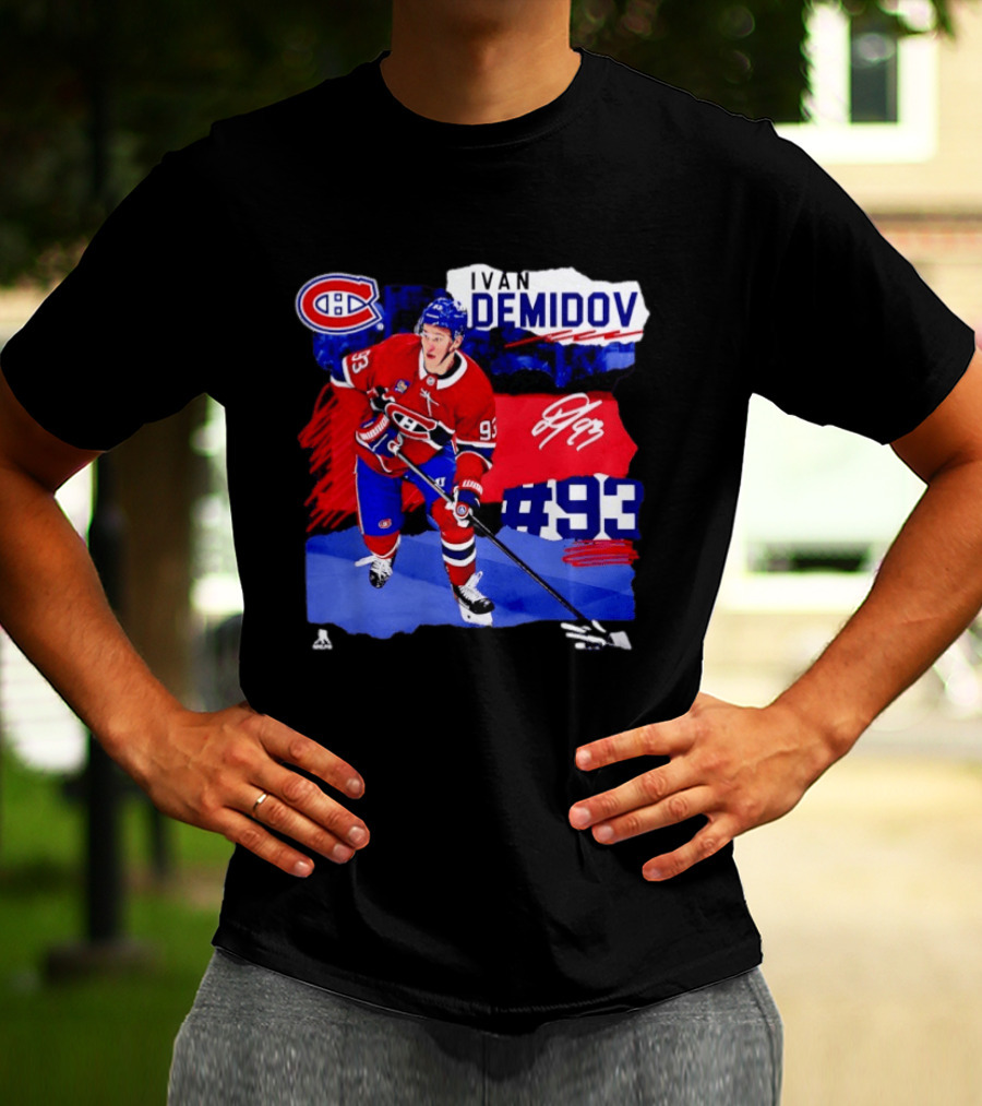 Montreal Canadiens Ivan Demidov #93 Fresh Ice Hockey Player T-Shirt