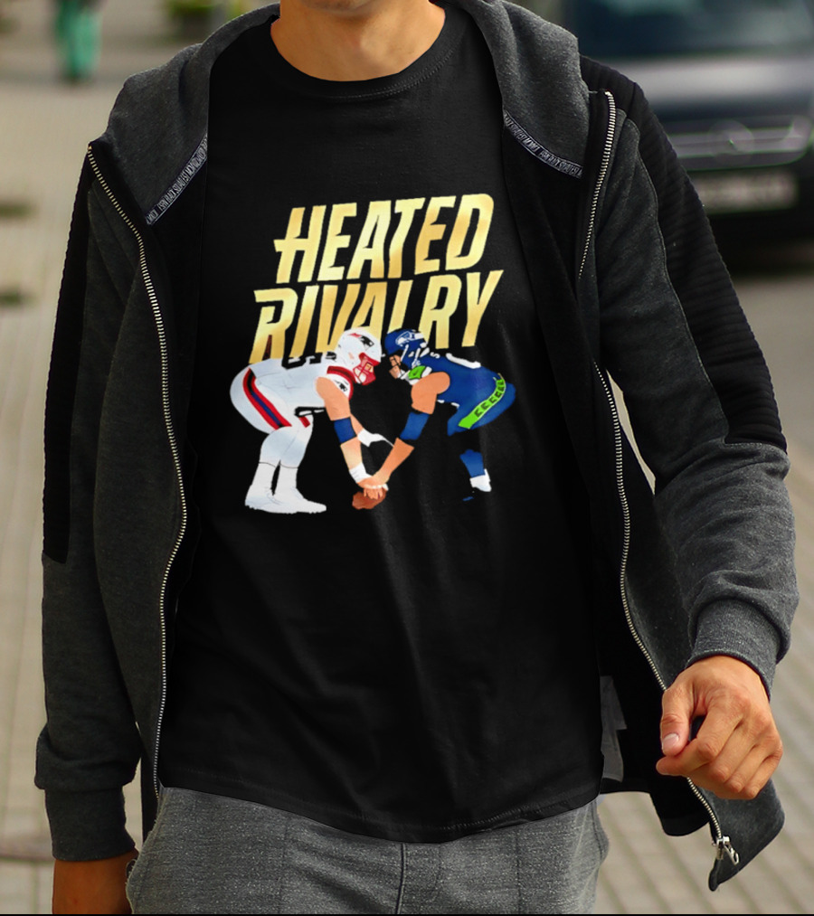 New England Patriots Vs Seattle Seahawks Heated Rivalry Football Players T-Shirt
