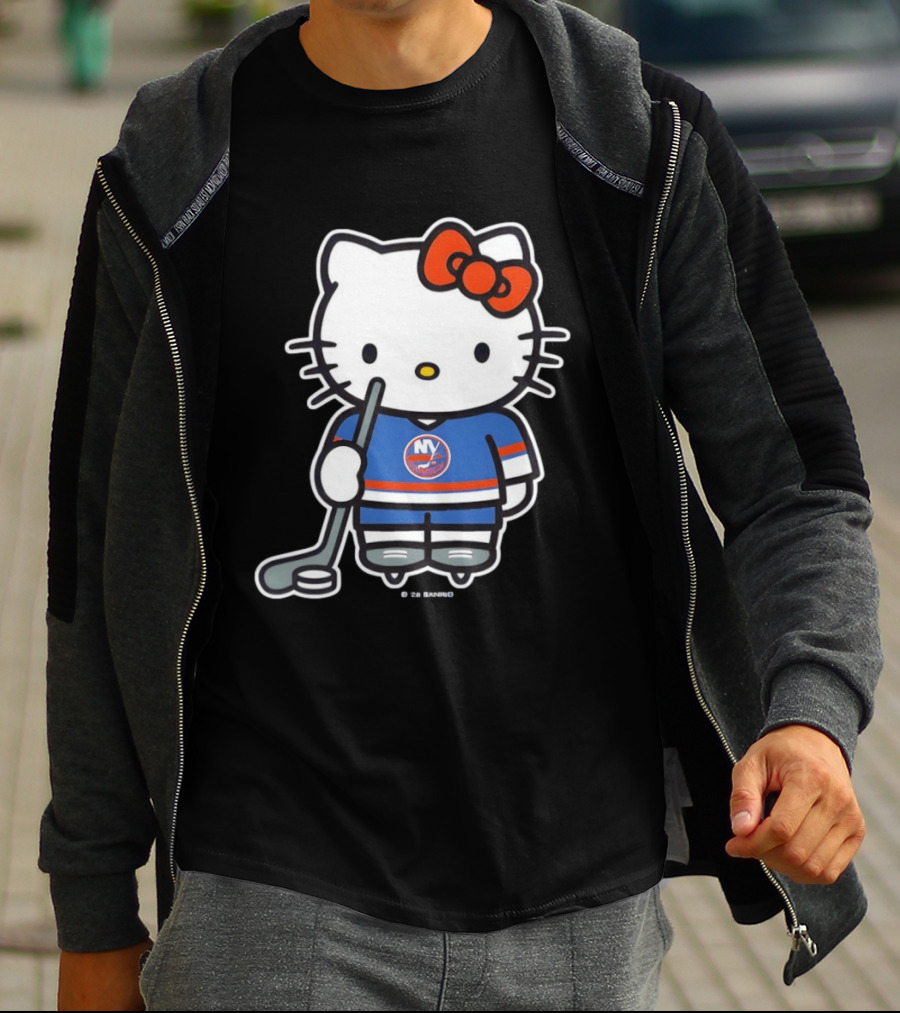 Hello Kitty X New York Islanders Hockey Player NHL 2026 T-Shirt