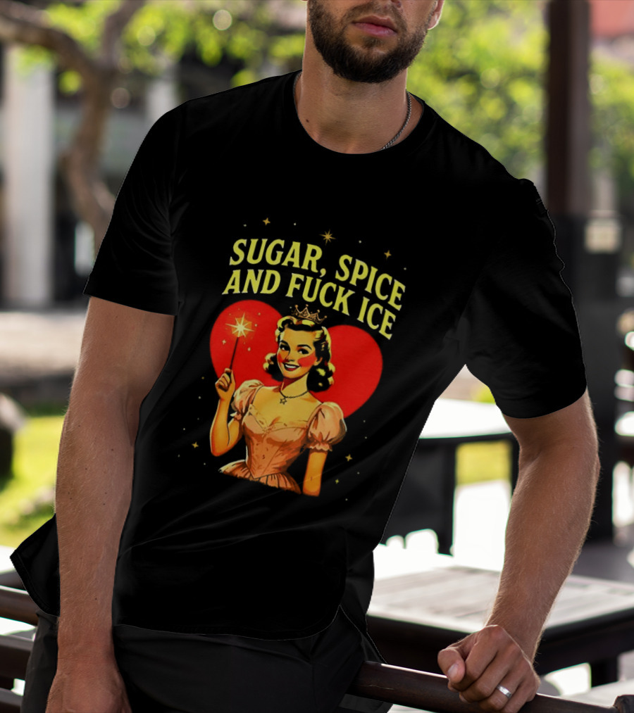 Sugar Spice And Fuck ICE Fairy Heart Caricature T-Shirt