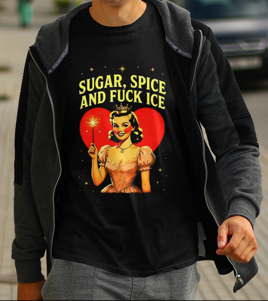 Sugar Spice And Fuck ICE Fairy Heart Caricature T-Shirt