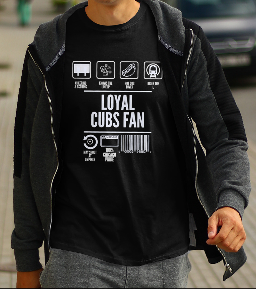 Choose A Cubbie, Throw The Loop, Hot Dog Lover, Take The L, Loyal Cubs Fan, Deep Dish Breweries, 100% Chicago Pride T-Shirt